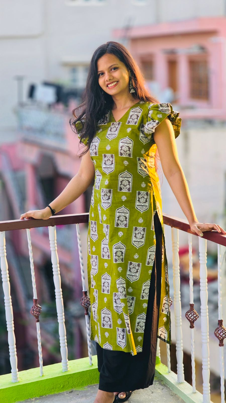 Anaya Ruffle Sleeve Kurti